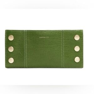 Hammitt 110 North Palm Green Wallet Brushed Gold